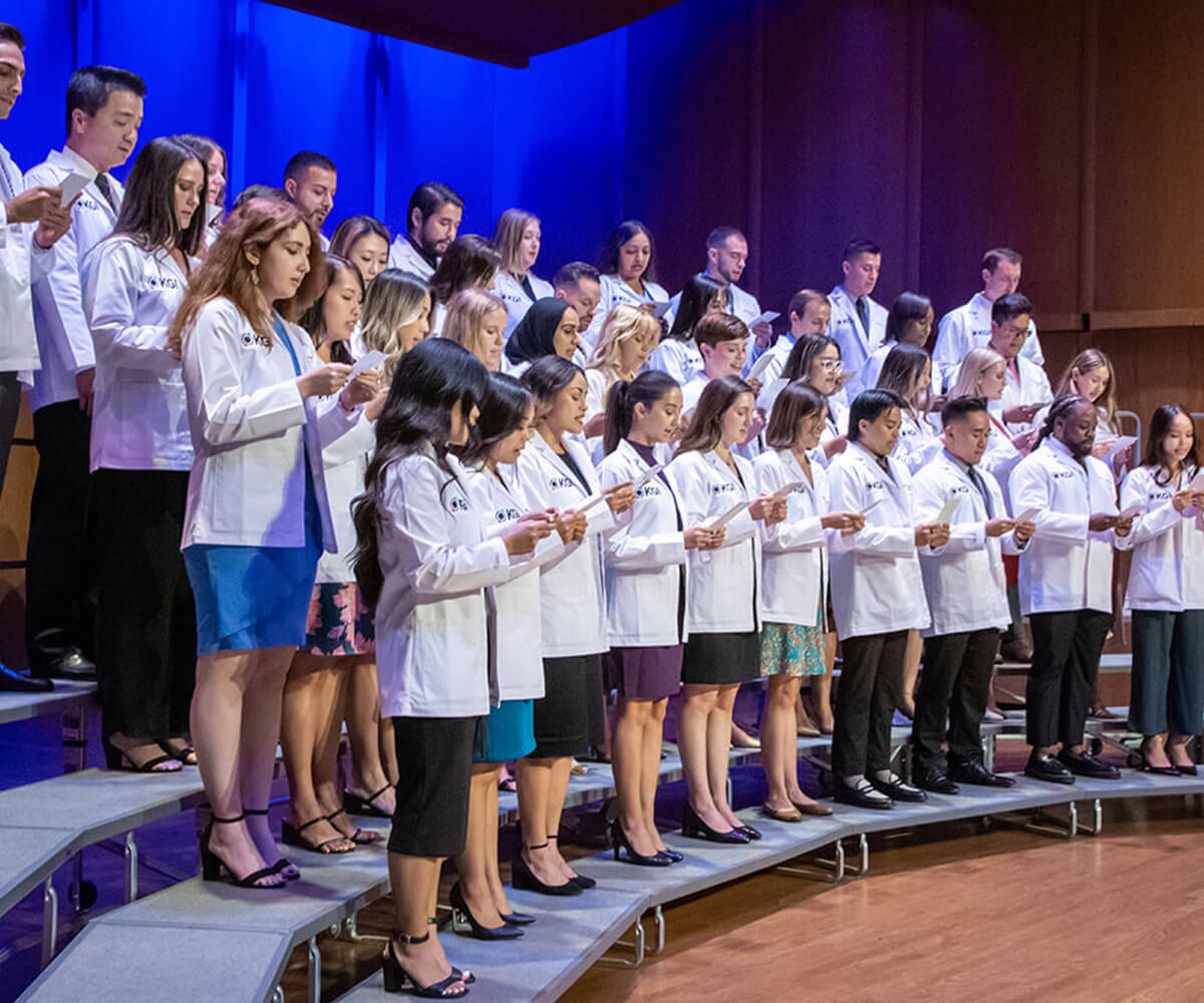 kgi students at white coat ceremony