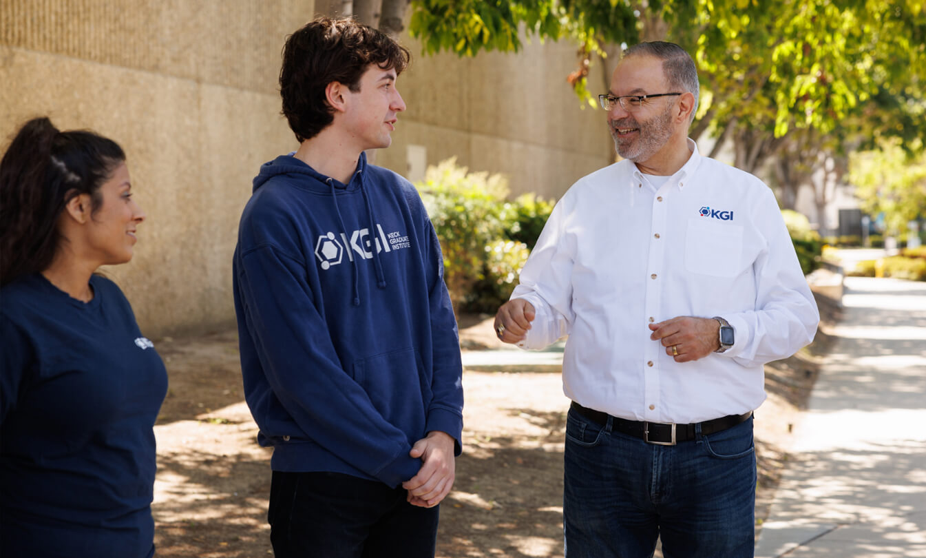 KGI president with the students