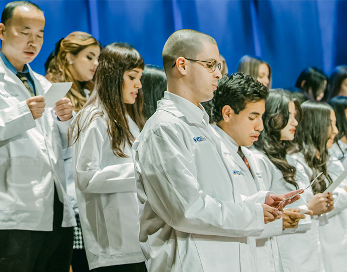 KGI students at white coat ceremony